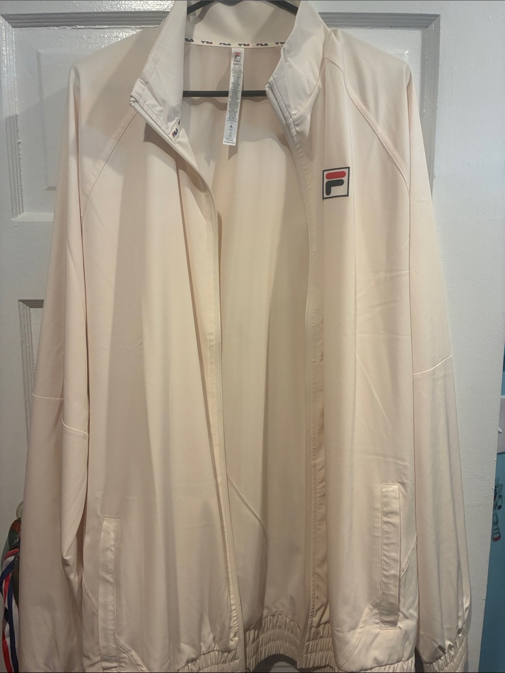 NWT FILA Cream Tennis Track Jacket & Pants Set 1SZ